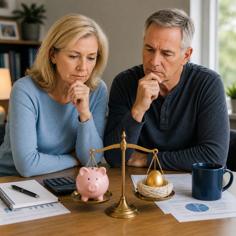 A couple reviewing their Social Security claiming options together